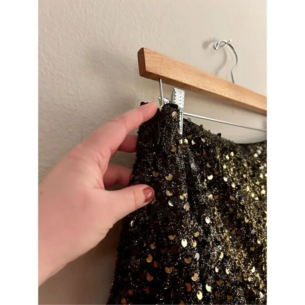🆕 NWT Tularosa Mara Sequin Ruffle Skirt Size L
